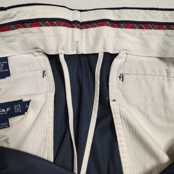 Polo Golf Ralph Lauren Fairway Chino Shorts Blue Pleated Mens Size 36 Preppy - Picture 8 of 12